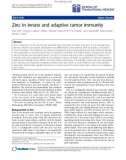 Báo cáo hóa học: Zinc in innate and adaptive tumor immunity