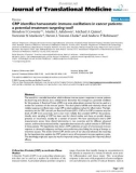 báo cáo hóa học: CRP identifies homeostatic immune oscillations in cancer patients: a potential treatment targeting tool?