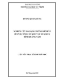 Luận văn Thạc sĩ Sinh thái học: Nghiên cứu đa dạng Trùng bánh xe ở sinh cảnh cát khu vực ven biển tỉnh Quảng Nam