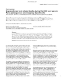 Báo cáo khoa học: Unprecedented heat-related deaths during the 2003 heat wave in Paris: consequences on emergency departments