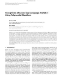 Báo cáo hóa học: Recognition of Arabic Sign Language Alphabet Using Polynomial Classiﬁers