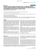 Báo cáo khoa học: Skeletal muscle oxygen saturation does not estimate mixed venous oxygen saturation in patients with severe left heart failure and additional severe sepsis or septic shock