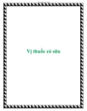 Vị thuốc cỏ sữa