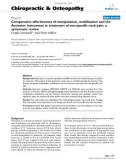 Báo cáo y học: Comparative effectiveness of manipulation, mobilisation and the Activator instrument in treatment of non-specific neck pain: a systematic review