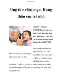 Tài liệu Ung thư võng mạc: Hung thần của trẻ nhỏ