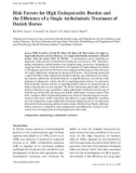 Báo cáo khoa học: Risk Factors for High Endoparasitic Burden and the Efﬁciency of a Single Anthelmintic Treatment of Danish Horses