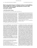 Báo cáo khoa học: Moult cycle-related changes in biological activity of moult-inhibiting hormone (MIH) and crustacean hyperglycaemic hormone (CHH) in the crab, Carcinus maenas From target to transcript