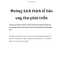 Đường kích thích tế bào ung thư phát triển