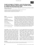 Báo cáo khoa học: A short proregion of trialysin, a pore-forming protein of Triatoma infestans salivary glands, controls activity by folding the N-terminal lytic motif