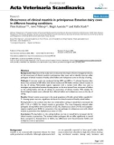 Báo cáo khoa học: Occurrence of clinical mastitis in primiparous Estonian dairy cows in different housing conditions