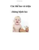 Các thể lao và triệu chứng bệnh lao