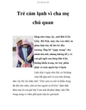 Trẻ cảm lạnh vì cha mẹ chủ quan