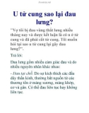 U tử cung sao lại đau lưng?