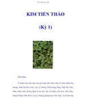 KIM TIỀN THẢO (Kỳ 1)