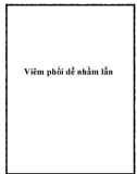 Viêm phổi dễ nhầm lẫn