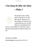 Cân đong đo đếm sức khỏe – Phần 3