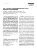 Báo cáo khoa học: Study on mechanism of multistep hepatotumorigenesis in rat: development of hepatotumorigenesis