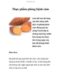 Thực phẩm phòng bệnh cúm