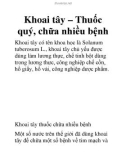 Khoai tây – Thuốc quý, chữa nhiều bệnh