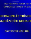 Bài giảng Phương pháp trình bày nghiên cứu khoa học - Nguyễn Thị Minh Thu