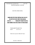 Tóm tắt luận án Tiến sĩ Y học: Nghiên cứu yếu tố phát triển rau thai (PlGF) và thụ thể yếu tố phát triển tế bào nội mạc hòa tan (sFlt-1) trong huyết thanh ở thai phụ bình thường và thai phụ có nguy cơ tiền sản giật