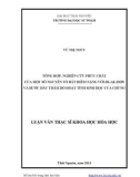 Luận văn Thạc sĩ Khoa học Hoá học: Tổng hợp, nghiên cứu phức chất của một số nguyên tố đất hiếm nặng với DL-alanin và bước dầu thăm dò hoạt tính sinh học của chúng