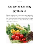 Rau tươi có khả năng gây thèm ăn