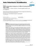 Báo cáo khoa học: Causes of mortality in laying hens in different housing systems in 2001 to 2004