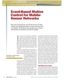 Event-Based Motion Control for Mobile- Sensor Networks