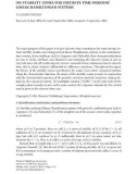 ON STABILITY ZONES FOR DISCRETE-TIME PERIODIC LINEAR HAMILTONIAN SYSTEMS ˘ VLADIMIR RASVAN Received