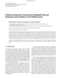 Báo cáo hóa học: A Robust Parametric Technique for Multipath Channel Estimation in the Uplink of a DS-CDMA System