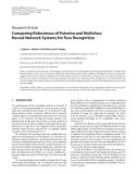 Báo cáo hóa học: Research Article Comparing Robustness of Pairwise and Multiclass Neural-Network Systems for Face Recognition