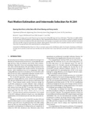 Báo cáo hóa học: Fast Motion Estimation and Intermode Selection for H.264