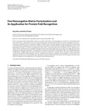 Báo cáo hóa học: Fast Nonnegative Matrix Factorization and Its Application for Protein Fold Recognition