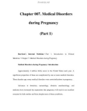 Chapter 007. Medical Disorders during Pregnancy (Part 1)