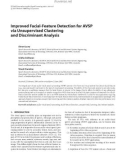 Báo cáo hóa học: Improved Facial-Feature Detection for AVSP via Unsupervised Clustering and Discriminant Analysis