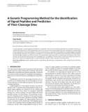 Báo cáo hóa học: A Genetic Programming Method for the Identiﬁcation of Signal Peptides and Prediction of Their Cleavage Sites David Lennartsson