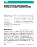 Báo cáo khoa học: Protein aggregation and amyloid ﬁbril formation prediction software from primary sequence: towards controlling the formation of bacterial inclusion bodies