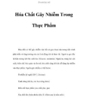 Hóa Chất Gây Nhiễm Trong Thực Phẩm