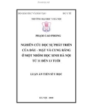 Luận án tiến sĩ Y học: Nghiên cứu dọc sự phát triển của đầu mặt và cung răng ở một nhóm học sinh Hà Nội từ 11 đến 13 tuổi