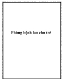 Phòng bệnh lao cho trẻ