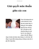 Giải quyết mâu thuẫn giữa các con