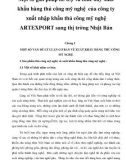 Đề tài: Một số giải pháp hỗ trợ và thúc đẩy xuất khẩu hàng thủ công mỹ nghệ của công ty xuất nhập khẩu thủ công mỹ nghệ ARTEXPORT sang thị trường Nhật Bản