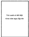 Trà xanh có thể diệt virus cúm ngay lập tức