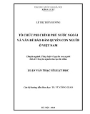 Luận văn Thạc sỹ Luật học: Tổ chức phi chính phủ nước ngoài và vấn đề bảo đảm quyền con người ở Việt Nam