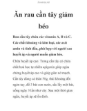 Ăn rau cần tây giảm béo