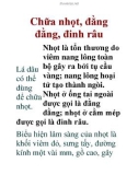 Chữa nhọt, đằng đằng, đinh râu