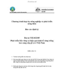 Báo cáo nghiên cứu nông nghiệp Phát triển bền vững và hiệu quả kinh tế rừng trồng keo cung cấp gỗ xẻ ở Việt Nam 