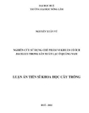 Luận án Tiến sĩ Khoa học cây trồng: Nghiên cứu sử dụng chế phẩm vi khuẩn có ích Bacillus trong sản xuất lạc ở Quảng Nam