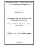 Tóm tắt Luận án tiến sĩ Nông nghiệp: Nghiên cứu chọn tạo giống dâu mới thích hợp cho Lâm Đồng